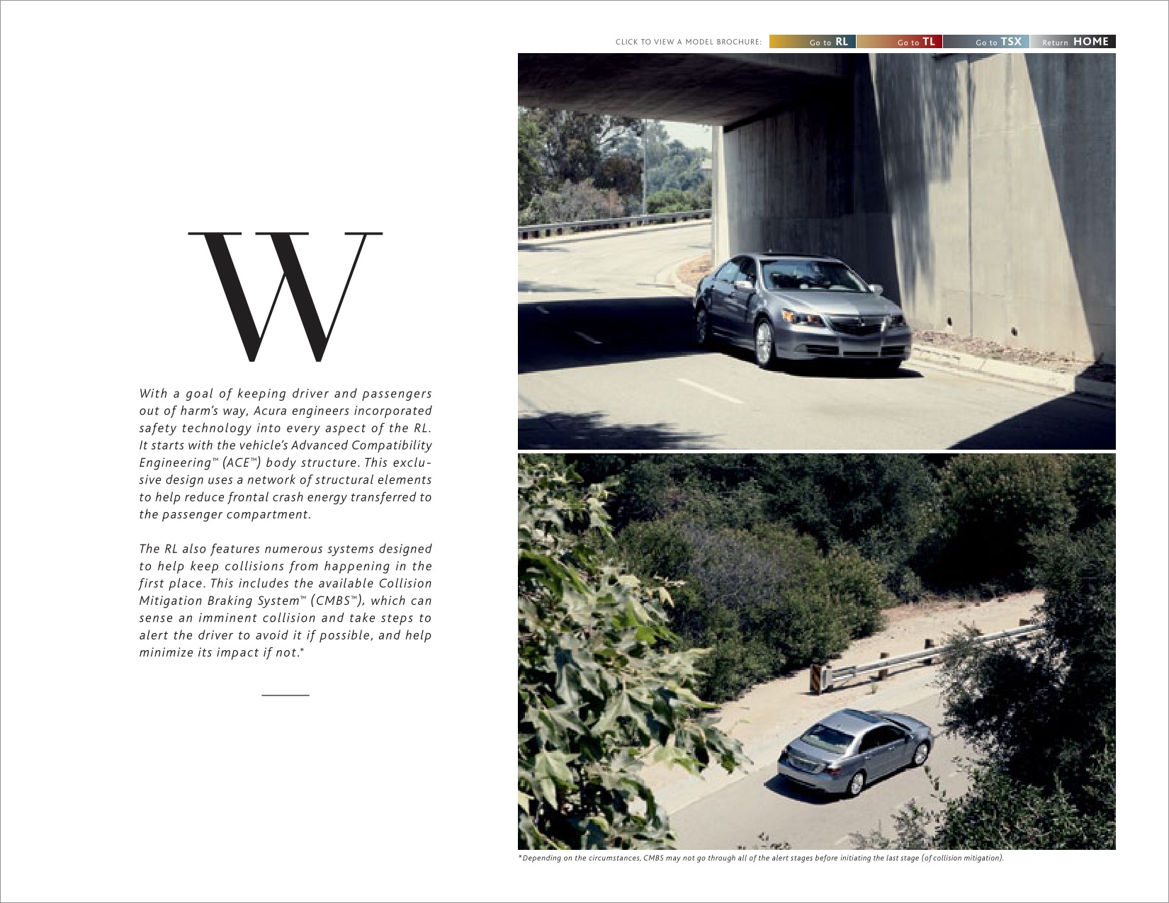 2012 Acura RL TL TSX Brochure Page 51